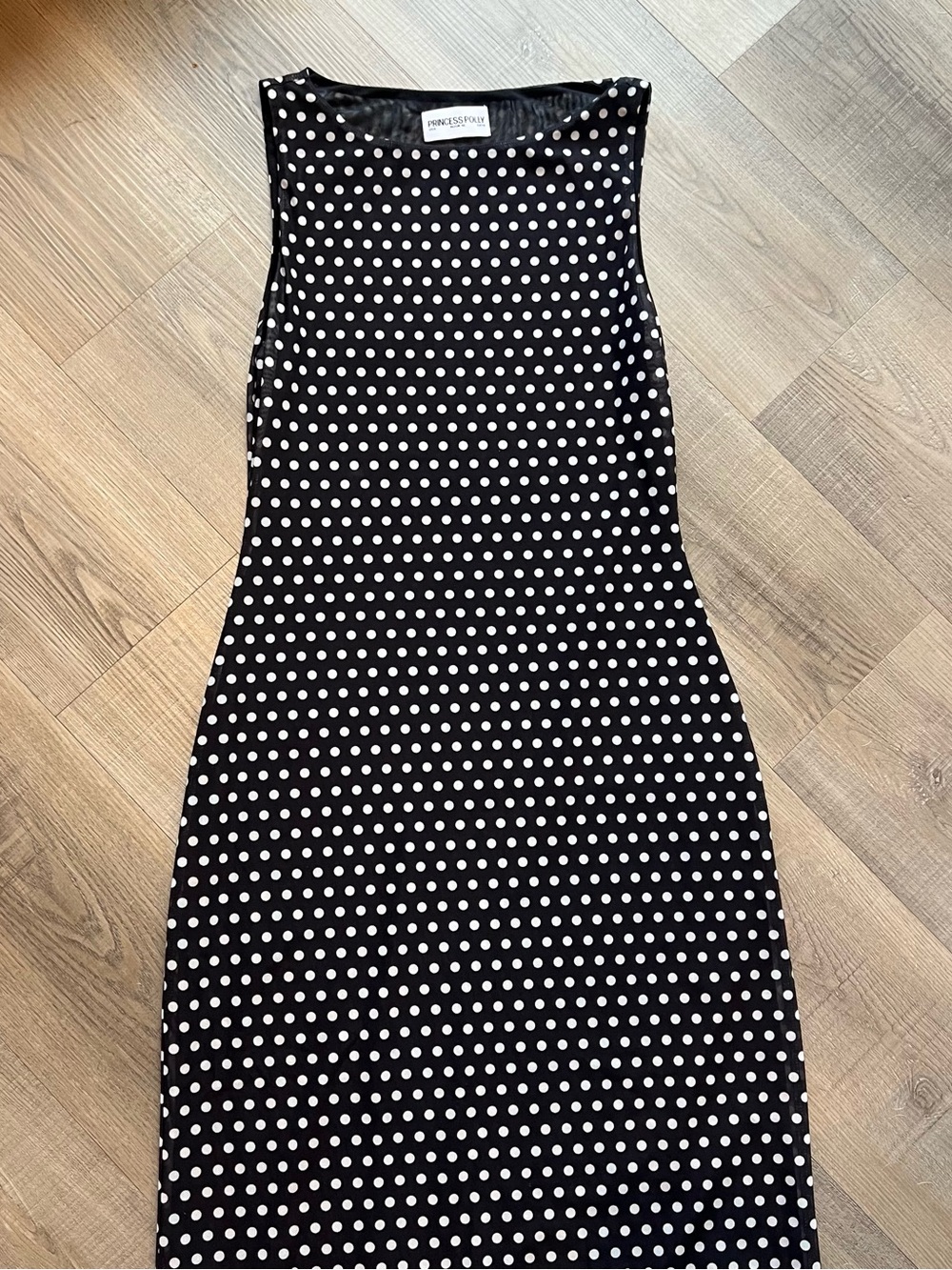 Princess Polly Top Of Mind Maxi Dress Black Polka Dot - Picture 3 of 5